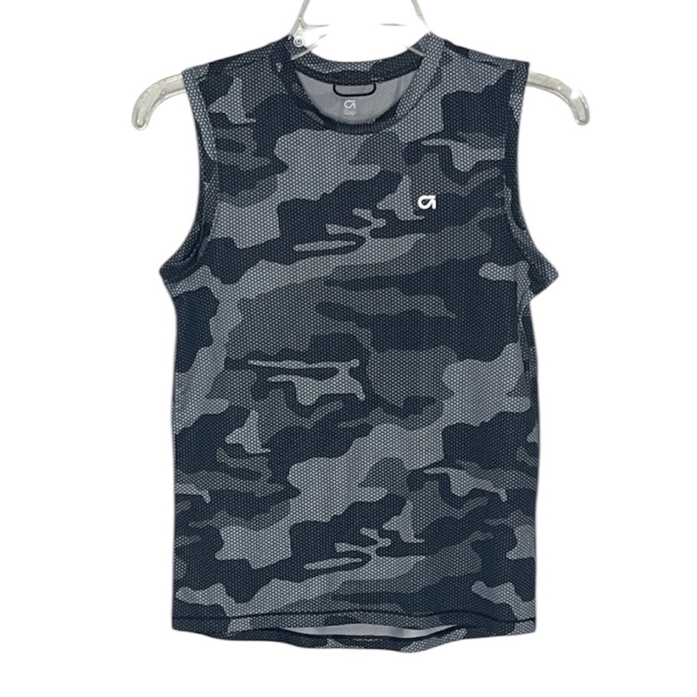 ❤️ GAP Fit Boys Camo Sleeveless Muscle Shirt Size L